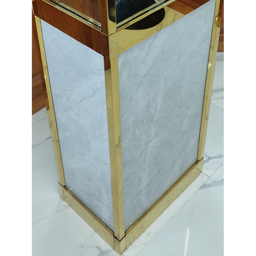 Tấm Ốp Tường Giả Đá PVC Màu Xi Măng Nhạt - Mã 45