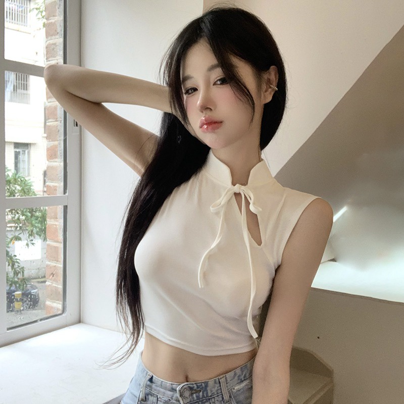Áo Croptop Sát Nách Màu Sắc Thời Trang Mùa Hè Quyến Rũ Cho Nữ