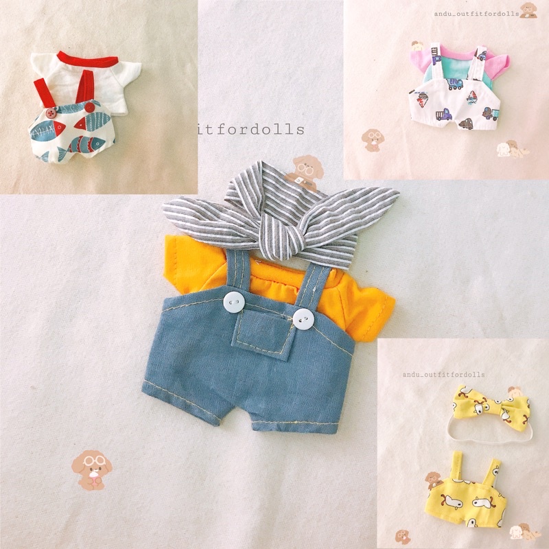 Set yếm các loại cho doll 10-15-20cm-idv