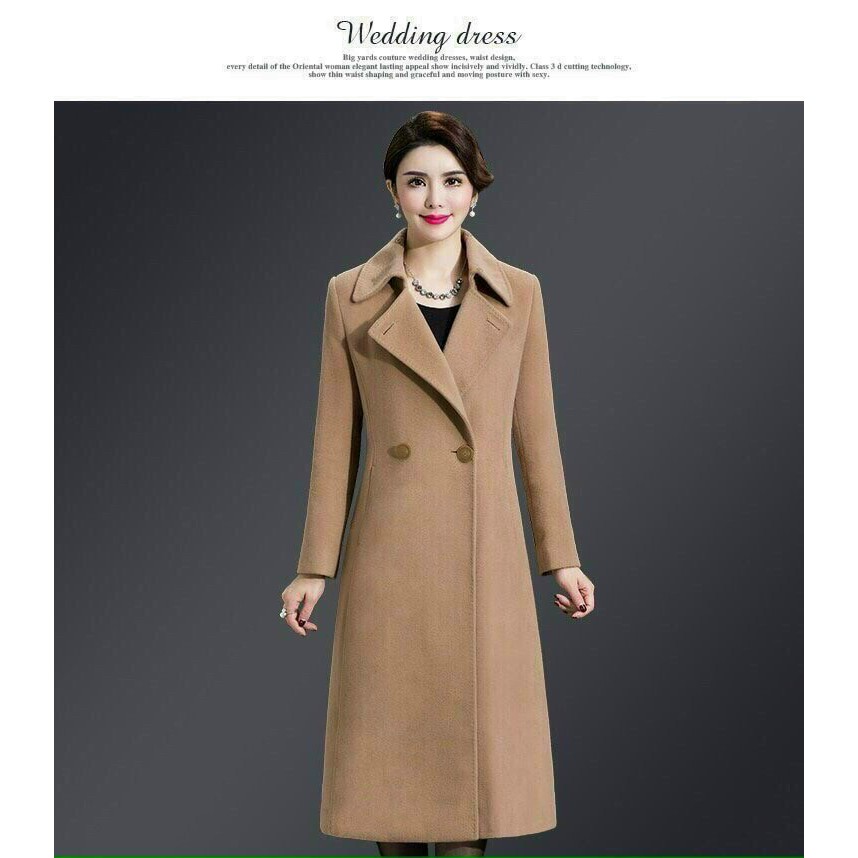 Áo Khoác Dạ Dài Hai Nút Siêu Sang - Áo Khoác Dạ Dáng Dài Quảng Châu Cao Cấp | BigBuy360 - bigbuy360.vn