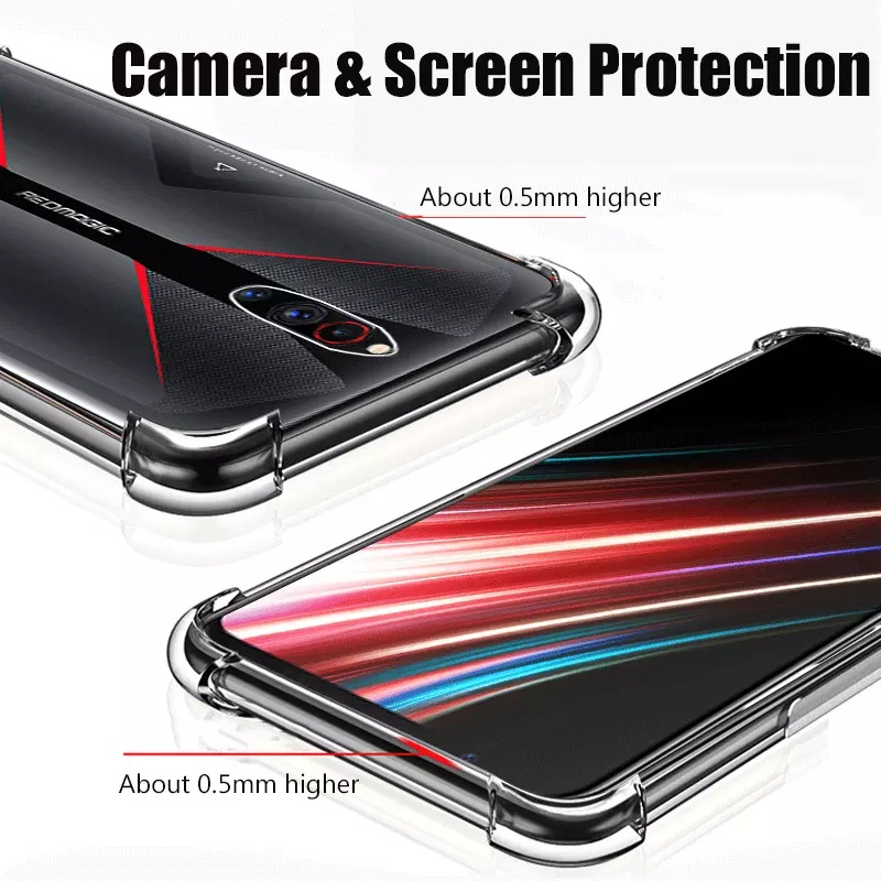 Ốp điện thoại silicon mềm trong suốt chống sốc cho ZTE Red Magic 6 Pro Red Magic 6 Pro 5G 5S 3s 3