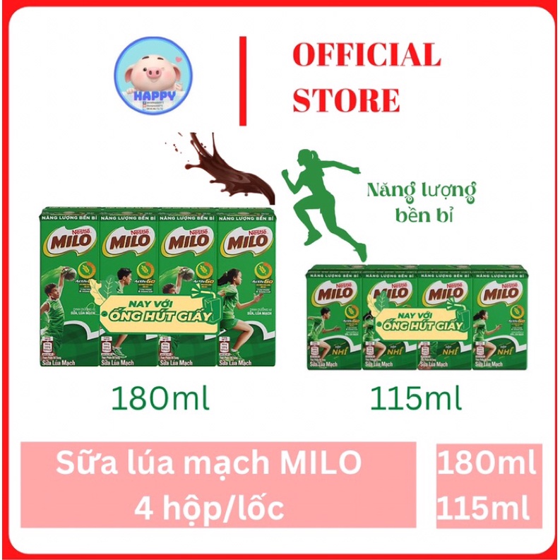 Sữa lúa mạch MILO  115ml/180ml