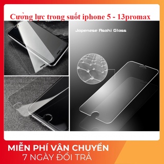 Cường lực Iphone trong suốt 5s/6/6plus/7/7plus/X/Xr/Xsmax/11/11pro/11promax/12/12pro/12promax/13/13pro/13promax