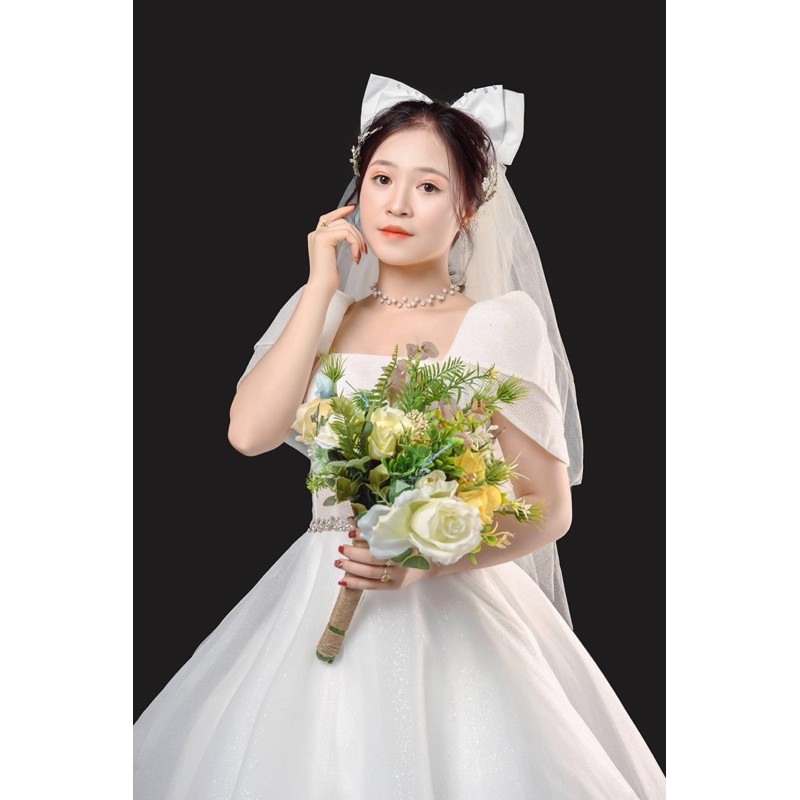 Váy cưới cao cấp màu  trắng