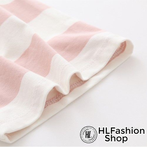 Áo thun tay lỡ form rộng sọc cá voi siêu xinh, áo phông form rộng size HLFashion