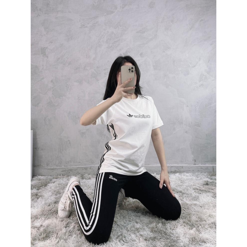 Áo Thể Thao Nam Nữ [Tee Shirt] Outlinear White [ĐỒ TẬP GYM]