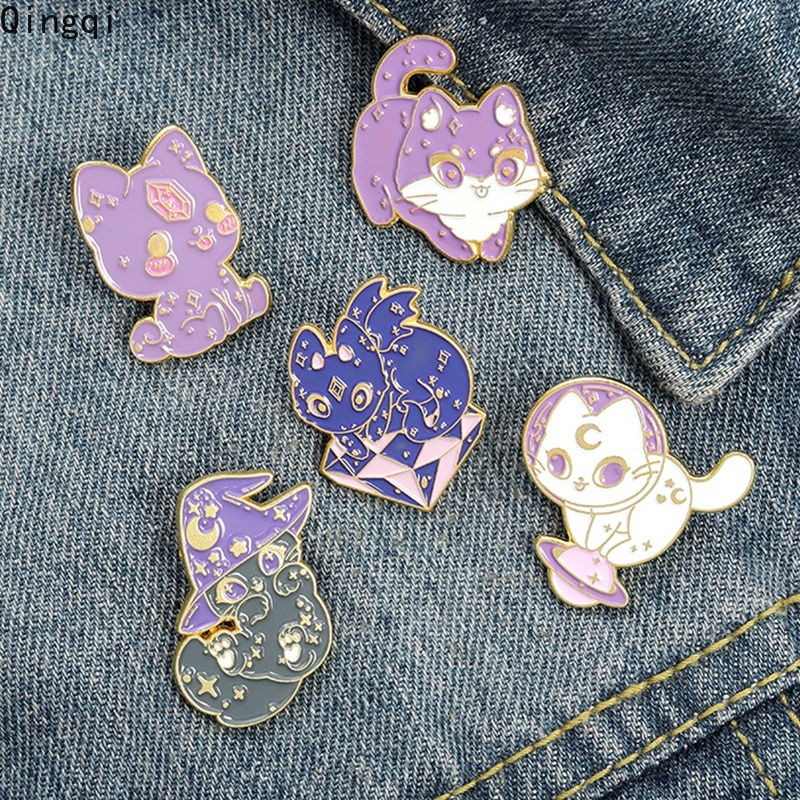 Ghim cài áo Miss Zoe hình mèo dễ thương đa dạng tùy chọn