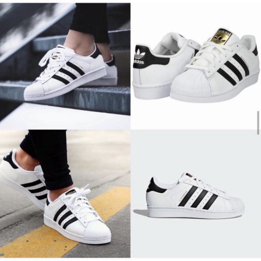 Giày thể thao super star sọc đen sneaker năm nữ sò tem vàng mới nhất hót nhất 2021