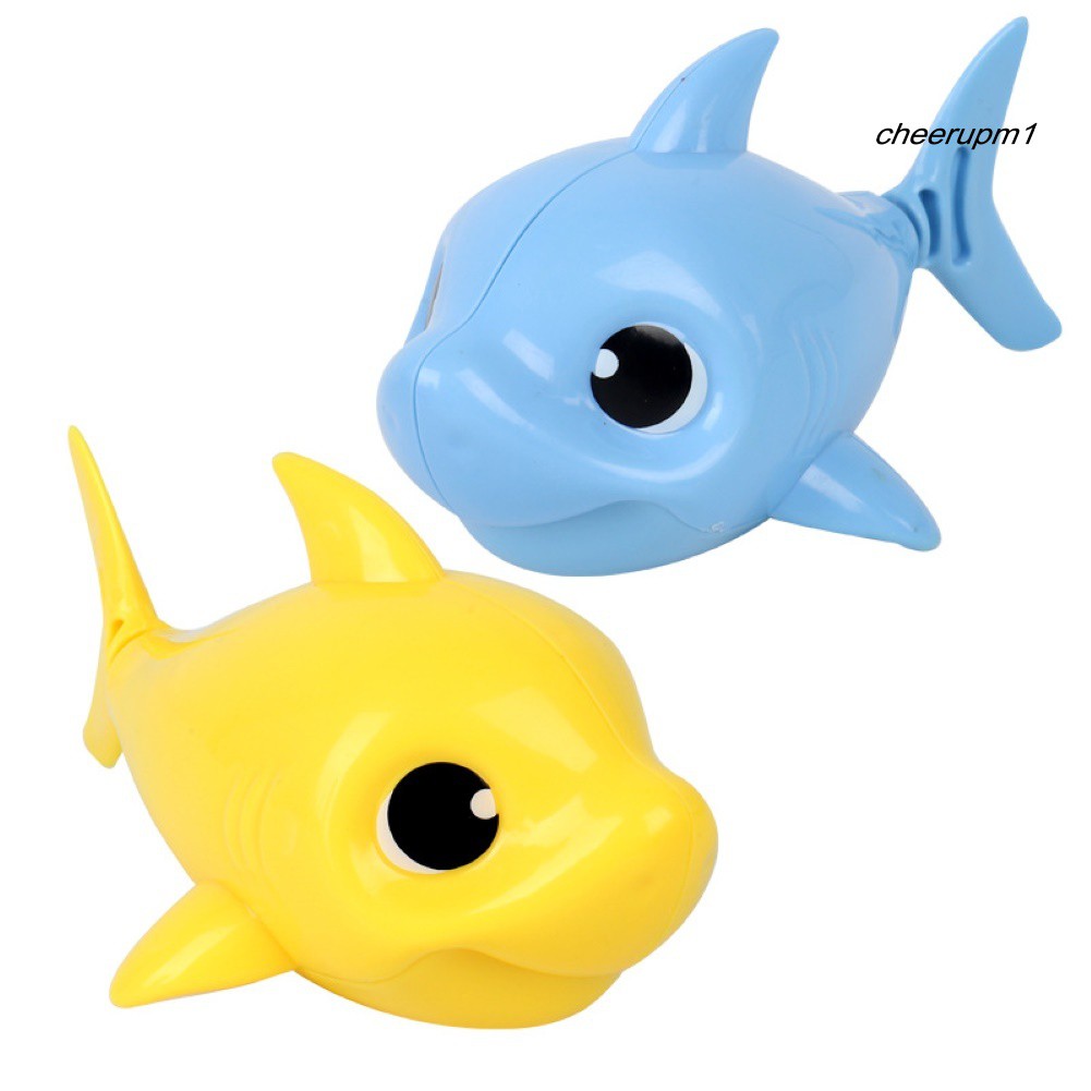 ★WJ★ 2Pcs Kid Baby Cute Wind Up Clockwork Shark Summer Swim Bath Water Play Game Toy