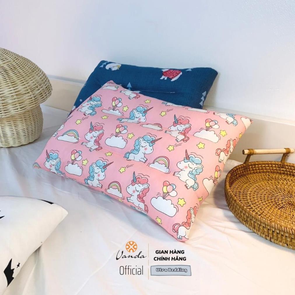Gối đầu cho bé, gối massage VANDA họa tiết dễ thương nghộ nghĩnh thiết kế có rãnh thoáng khí