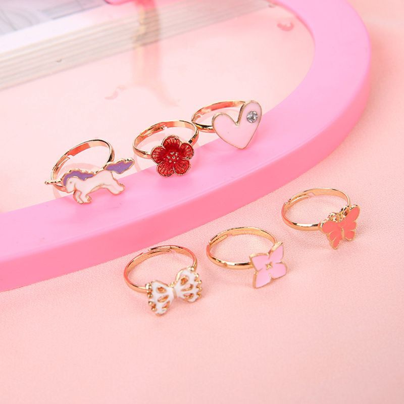 Set 36 Nhẫn Kim Loại Hoạt Hình Dễ Thương Cho Bé