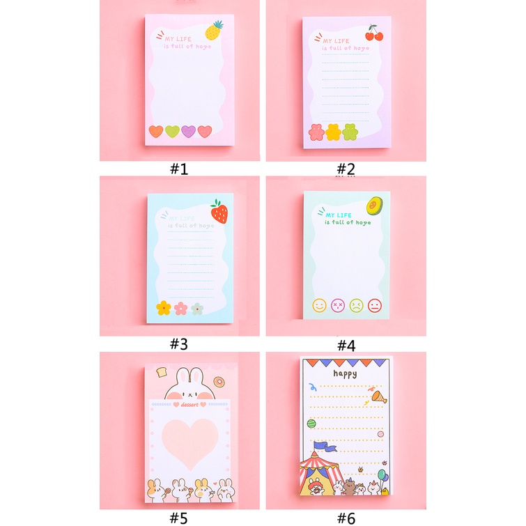 100 Giấy Ghi Chú Hình Thỏ Đáng Yêu