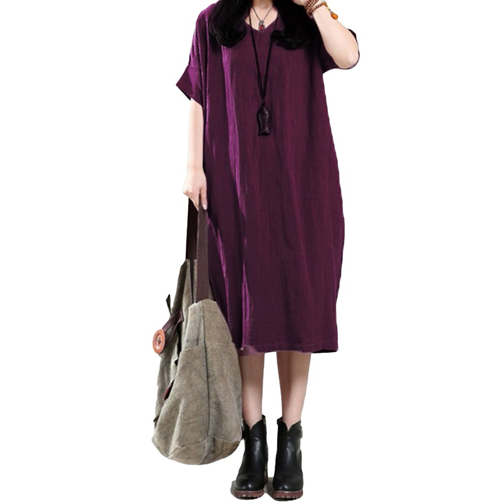 Đầm nữ sơ mi dáng dài thiết kế màu trơn thời trang cho nữ | BigBuy360 - bigbuy360.vn