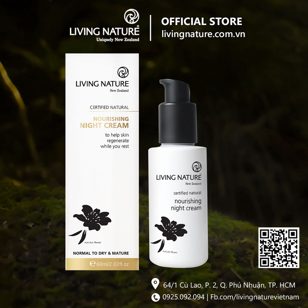 Kem dưỡng da ban đêm Living Nature Nourishing Night Cream 60ml