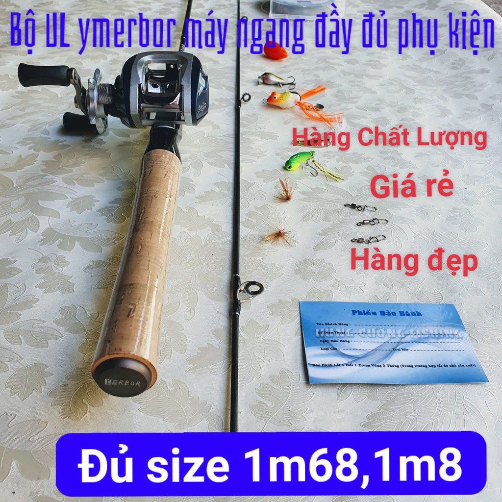 Bộ Cần Lure UL Máy Ngang YMERBOR 🔰Hàng Chất Lượng-Hàng Bảo Đảm🔰 Bộ Cần Câu Lóc