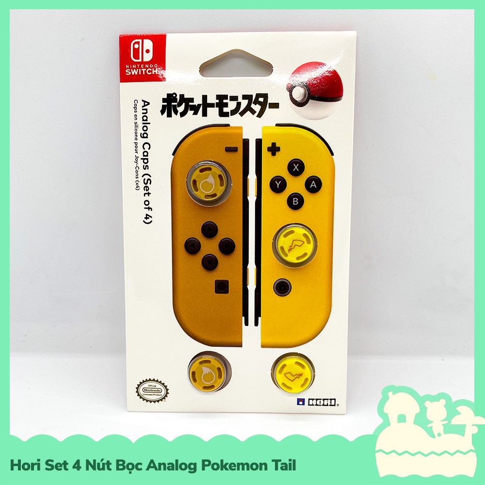 [Sẵn VN - NowShip] Hori Phụ Kiện Set 4 Bọc Nút Cần Xoay Analog Joycon Nintendo Switch NS Pokemon Tail