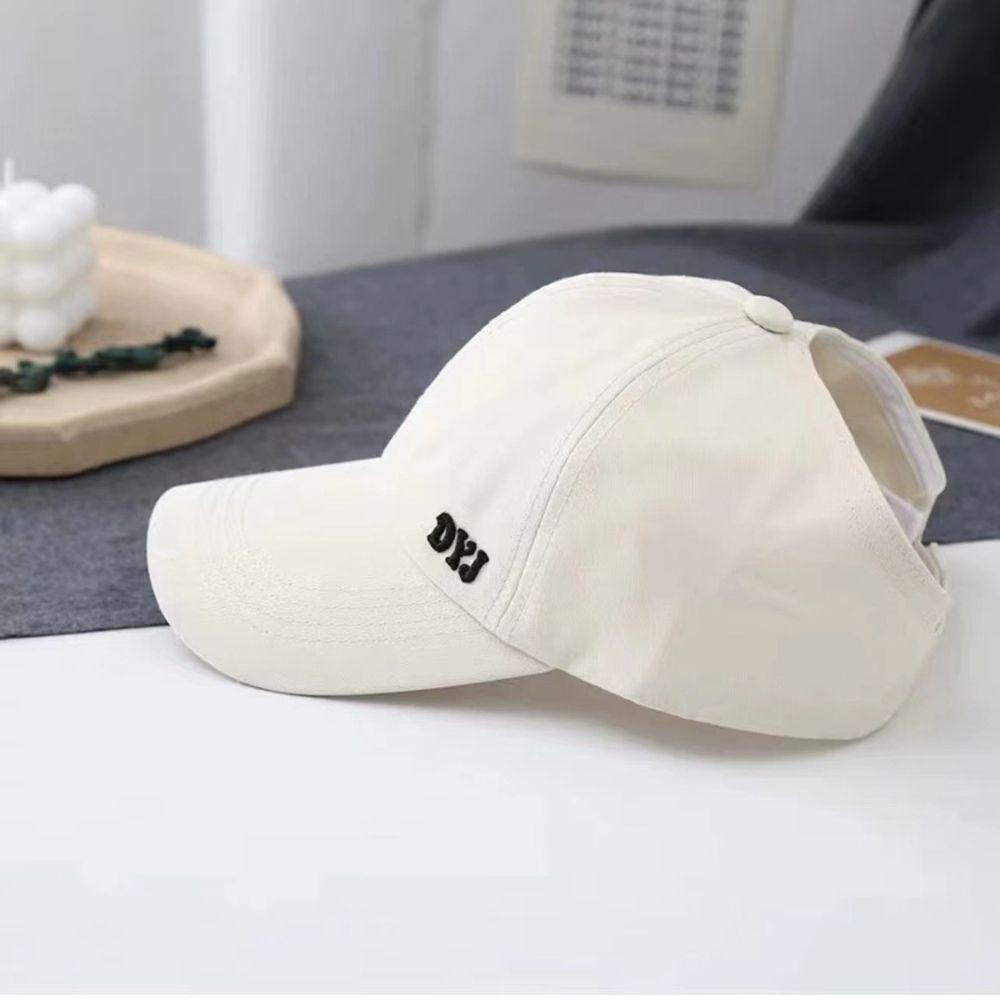 FORBETTER Mũ Lưỡi Trai Cotton Hở Chóp Thiết Kế Thắt Bím Đuôi Ngựa Phong Cách Hàn Quốc Thời Trang Unisex