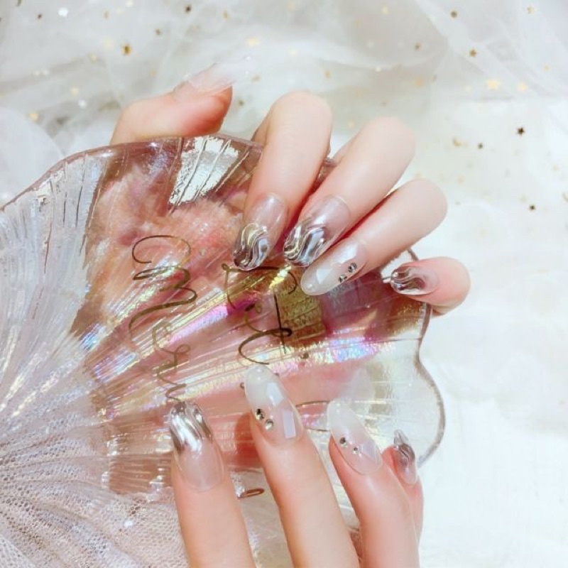 Vỏ sò chụp ảnh lấp lánh sang chảnh - Phụ kiện trang trí hỗ trợ chụp ảnh đẹp - Đĩa pha màu pha lê hình vỏ sò