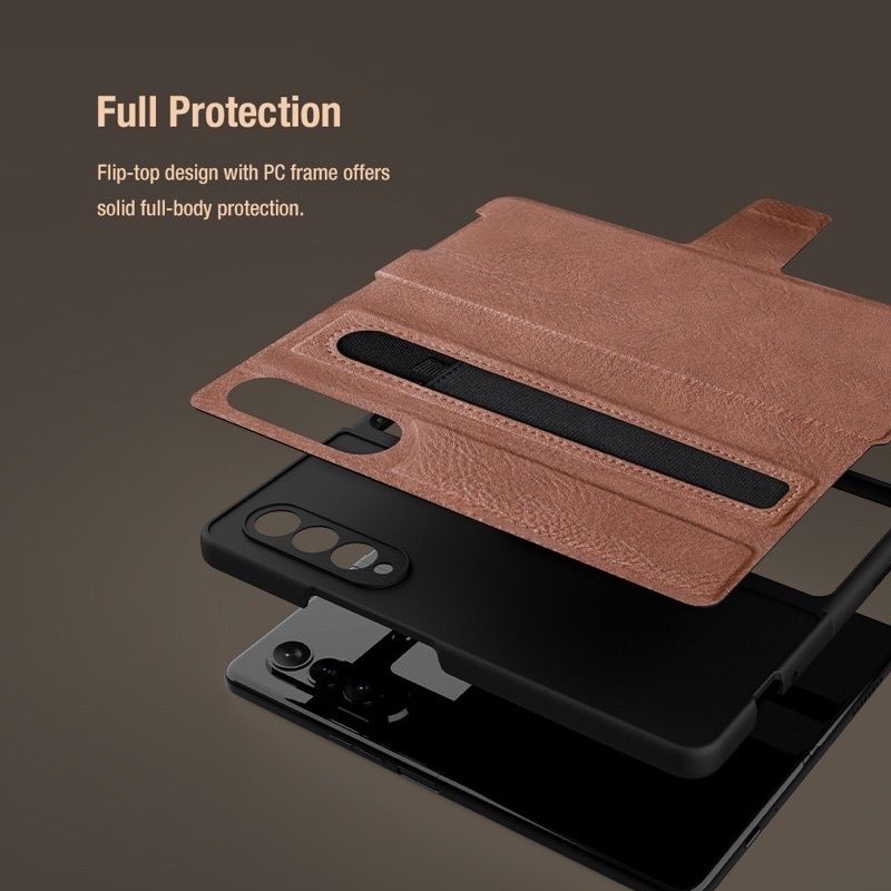 Bao da Samsung Galaxy Z Fold 3 /Z fold 4 /Z Fold 5 NILLKIN Aoge Leather