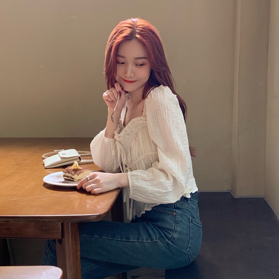 Áo Thời Trang Hàn Quốc Dài Tay In Hoa | BigBuy360 - bigbuy360.vn