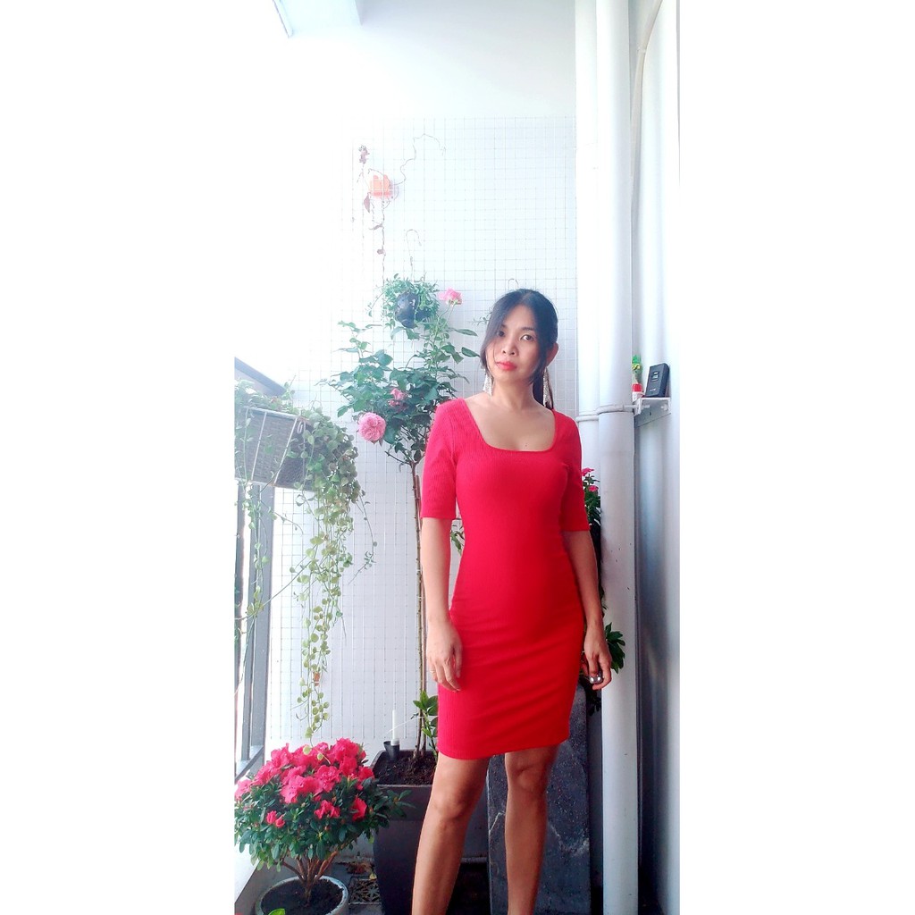 Đầm body ôm sát màu đỏ tuyệt đẹp - Chính hãng Authentic Mỹ