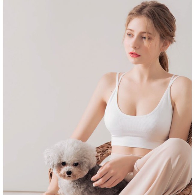 [Mã WABRM50 giảm 15% đơn 99k] Áo bra thun gân dây đôi cổ U gợi cảm nữ Air Space 1925005 | BigBuy360 - bigbuy360.vn