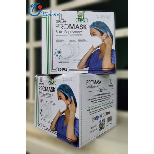 Khẩu Trang N95 Promask Không Van và Có Van Thở 5 Lớp (1 hộp)