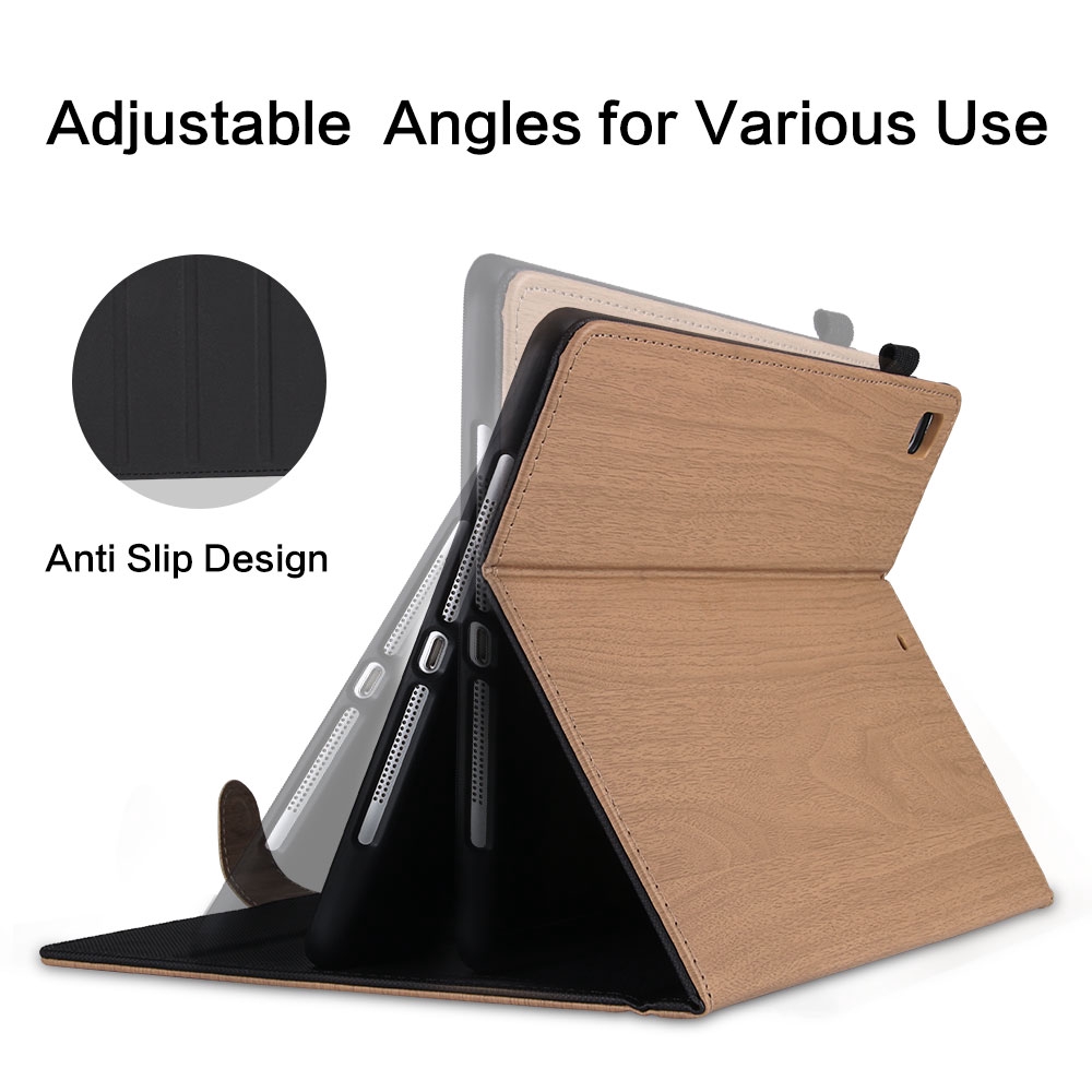 New 2019 ipad air mini 1 2 3 4 5 7 8 10.2 pro 9.7 10.5 10.9 inch 7th 8th generation Smart Cover Sleeve Wood pattern Magnetic Leather case | BigBuy360 - bigbuy360.vn
