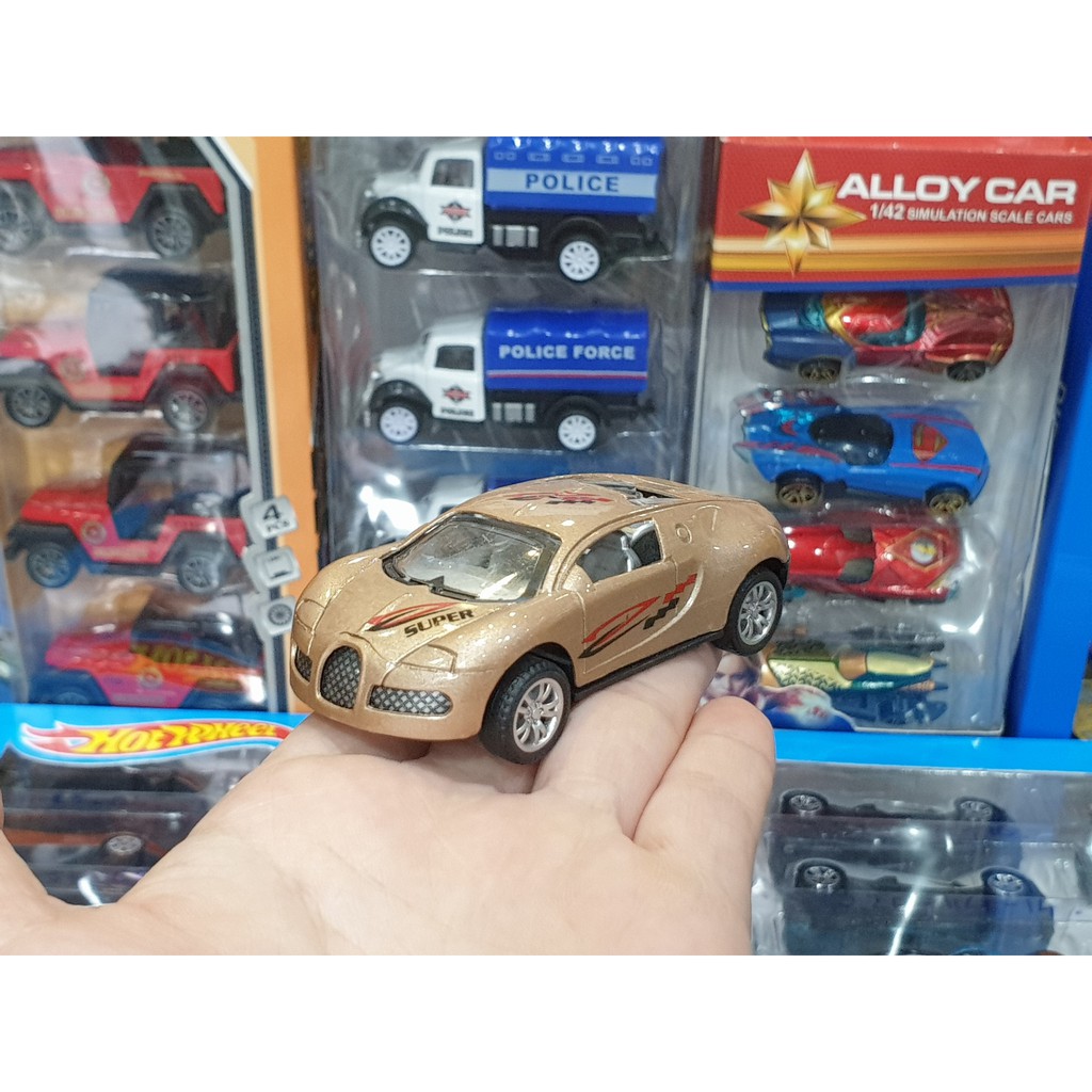 Xe Mô Hình Đồng Giá 25k - MÃ R1018-5A-03 Size Mini Mâu Xe Bugatti Màu Đồng