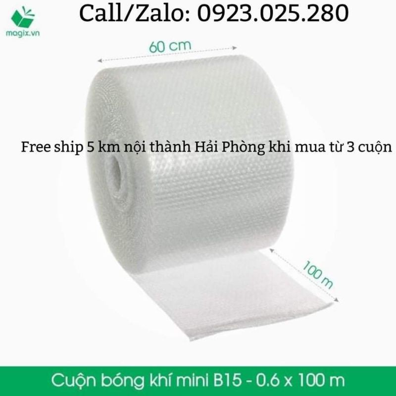 (60cmx 100 mét) cuộn xốp hơi xốp nổ bóng bóng khí bọc gói hàng tại hải phòng