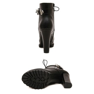 Giày boot nữ cao gót phong cách Hàn Quốc B117
