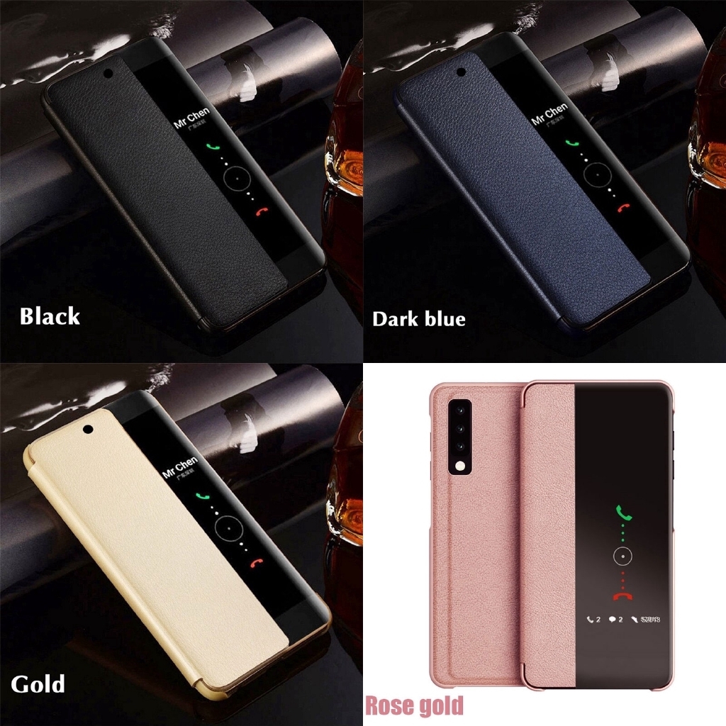 Bao da điện thoại nắp gập thông minh sang trọng cho Huawei Mate 20 / 20 Pro / 20X