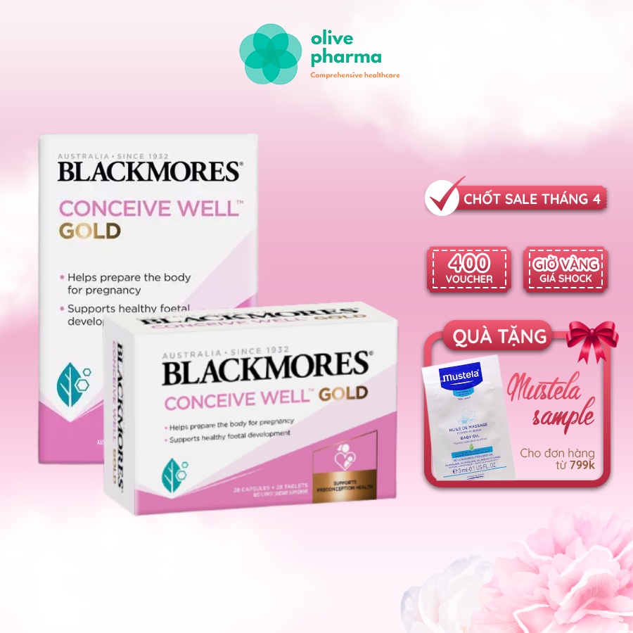 Viên Uống Tăng Khả Năng Thụ Thai BLACKMORE CONCEIVE WELL GOLD 56v