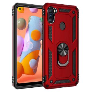 Ốp điện thoại giáp cứng nhiều màu sắc chống sốc có vòng đeo tay bảo vệ cho SAMSUNG GALAXY A11