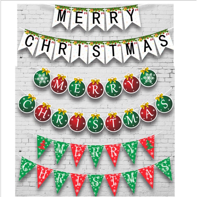 Cờ treo trang trí noel nhiều mẫu BST 04