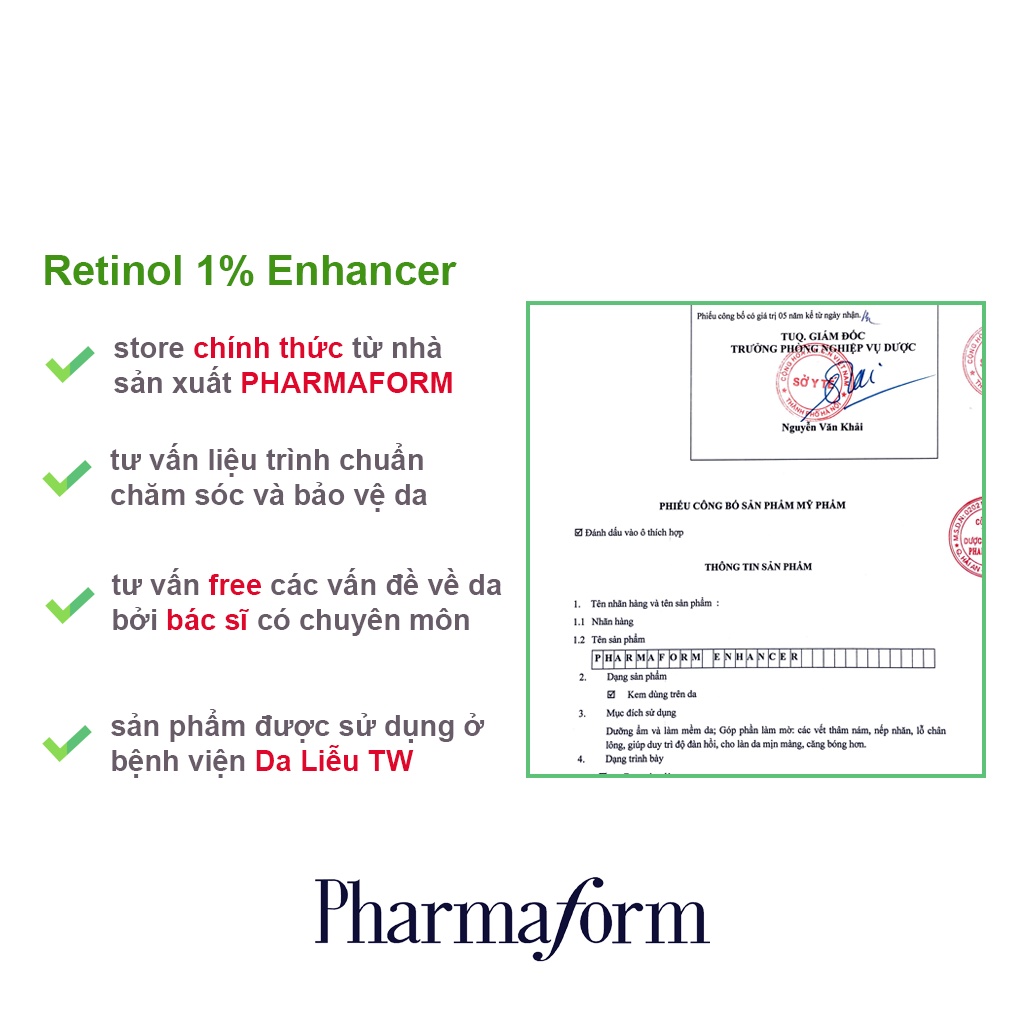 Tinh chất chống lão hóa Pharmaform Retinol Enhancer 1.0 - 20ml