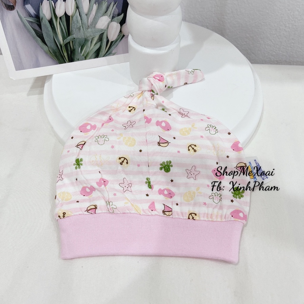 Mũ Sơ Sinh Che Thóp 2  Lớp Hiệu TomMi Cho Bé Size Newborn