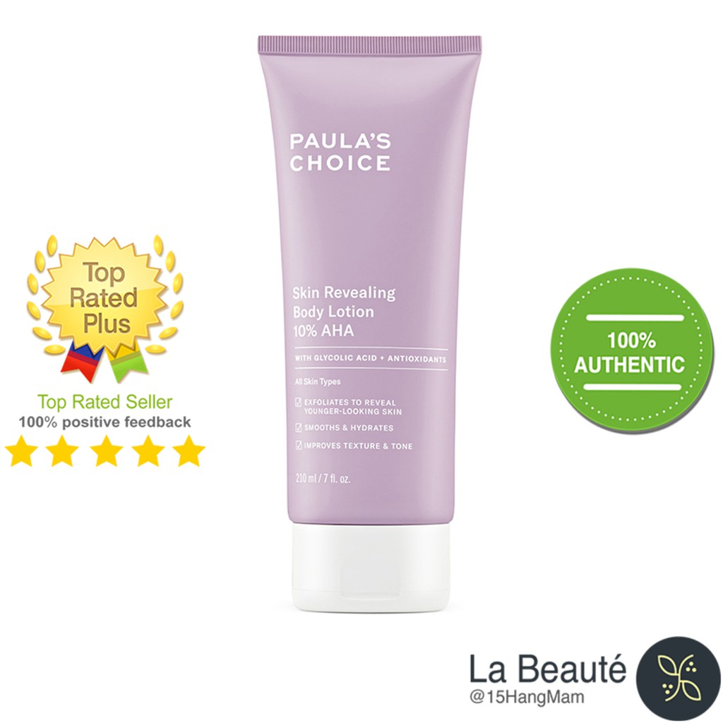 [Hàng Công Ty] Lotion Dưỡng Thể Chống Oxy Hóa, Làm Sáng Da - Paula's Choice Skin Revealing BodyLotion10%AHA 210ml