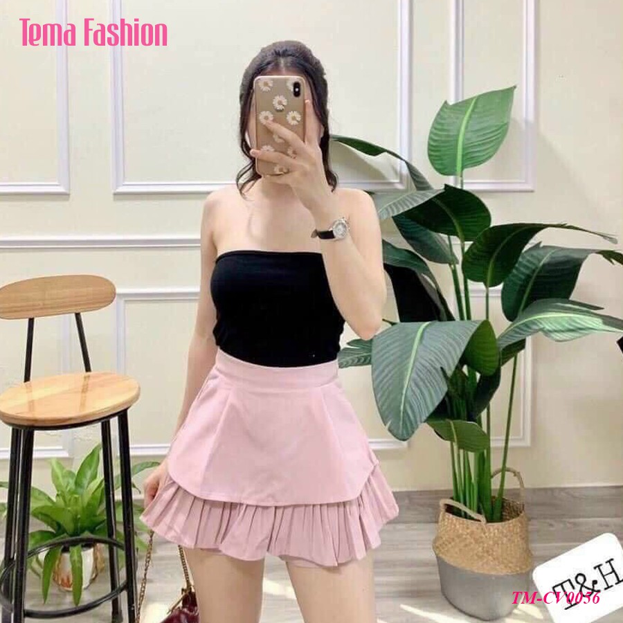 [ Mã FADIRECT20 giảm 20K đơn 150K] Chân váy xếp ly dáng ngắn nữ TEMA - Chân váy chữ a cách điệu siêu đẹp | BigBuy360 - bigbuy360.vn