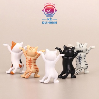 Set 5 mô hình con mèo xinh xắn để bàn làm việc, góc decor ngộ nghĩnh, đáng yêu