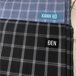 Vải Tếch Lì Kẻ Ô siêu cấp
