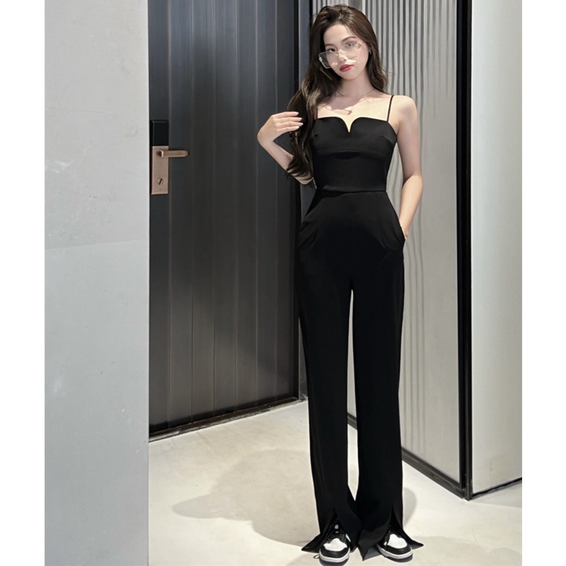 Jumpsuit Sát Nách Lưng Cao Thiết Kế Hợp Thời Trang Cho Phái Nữ