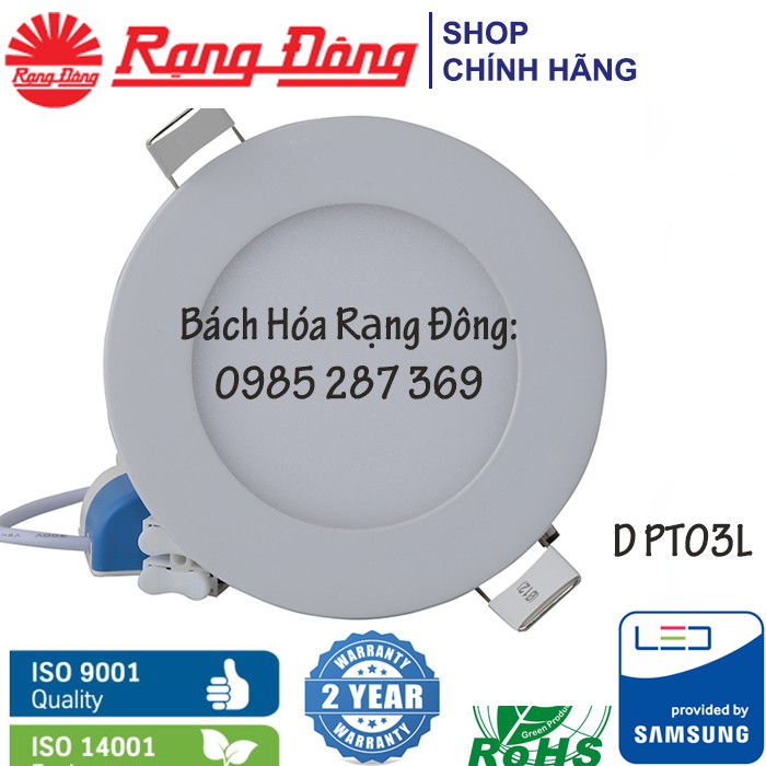 Đèn LED Panel Siêu Mỏng Rạng Đông 6W, 9W, 12W - Samsung ChipLED, 2 Năm Bảo Hành
