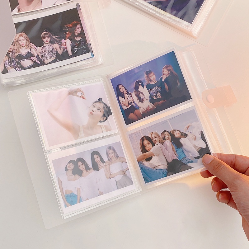Album ảnh polaroid mini Béo shop bằng nhựa PP trong mờ 3 4 5 6 7 inch nhiều ngăn chứa ảnh idol lưu niệm