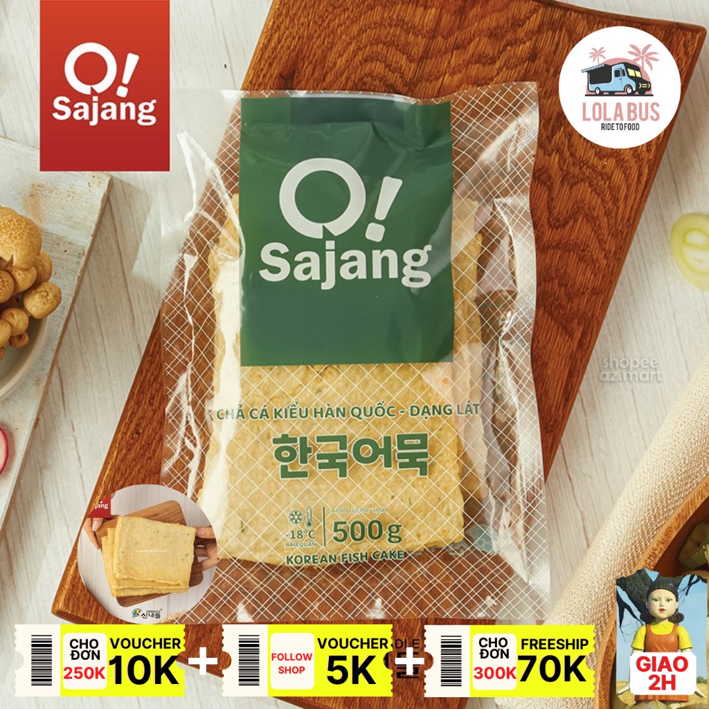 Chả cá Hàn Quốc O!Sajang túi 500g dùng với tokbokki, lẩu chả cá, lẩu tokbokki, súp chả cá, mì cay - giao hỏa tốc HCM