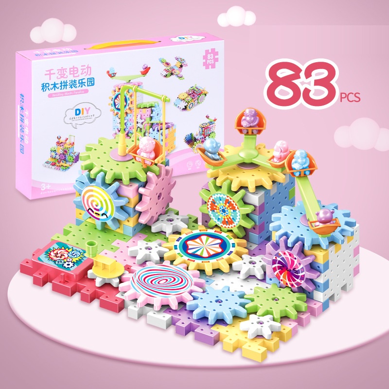 Đồ Chơi Lắp Ráp Bánh Răng Vòng Xoay Chuyển Động 83 Chi Tiết, Bộ Xếp Hình Giáo Dục Thông Minh Cho Bé annhienstore