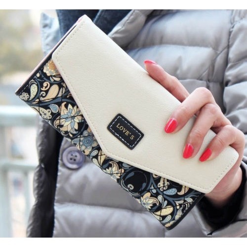 ☛☏❤New Women Leather Wallet Floral Purse Card Holder Mobile Bag long Zip Handbag