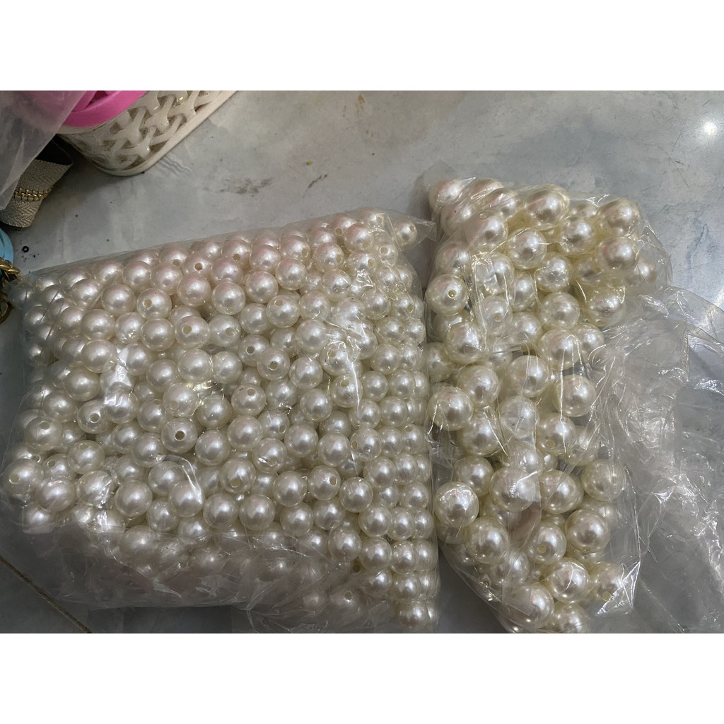 hạt trai nhựa , cườm size lớn 100gram