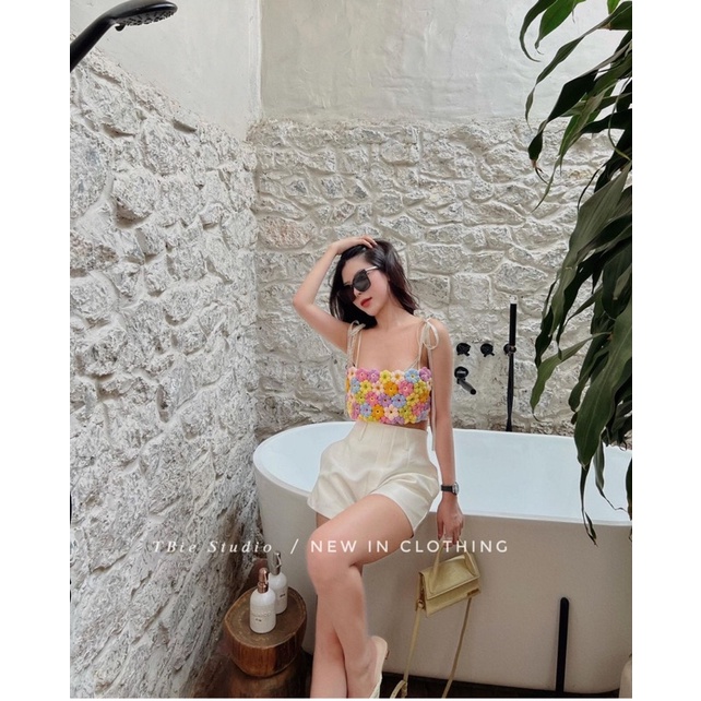 TBS | áo len móc bông hoa