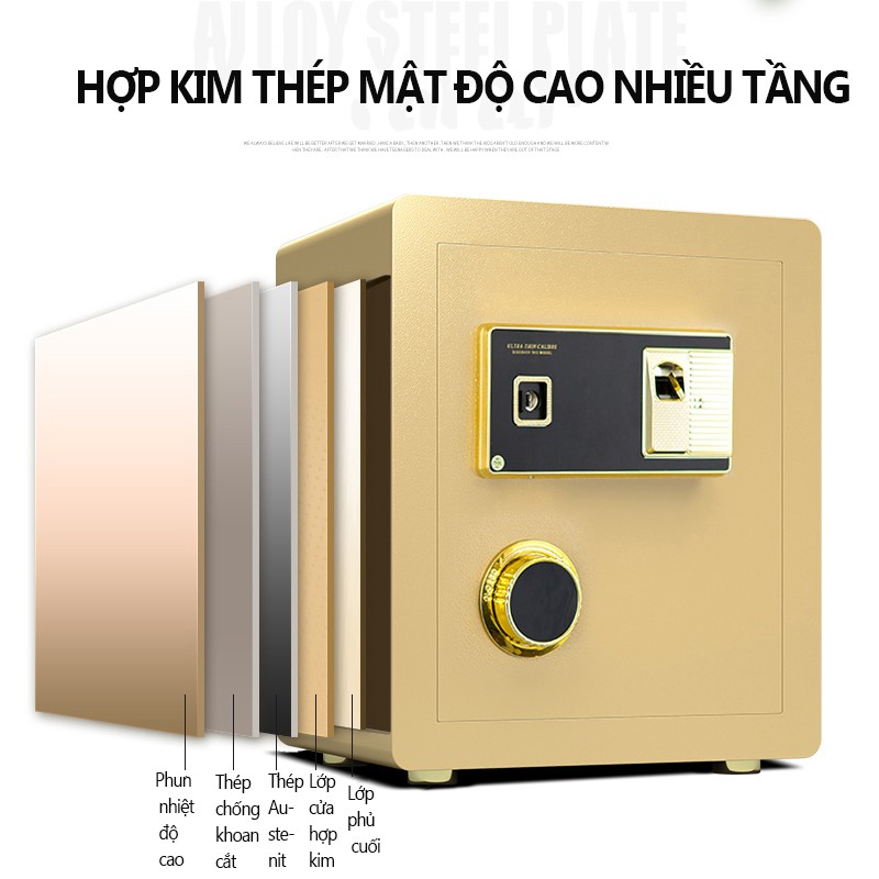 An toàn Két sắt an toàn mở khoá vân tay, mật mã, dùng cho văn phòng và gia đình FU88G